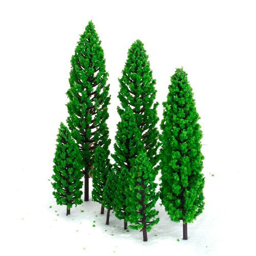 29pcs Mixed Model Trees 1.5-6 inch(4-16 cm), OrgMemory Ho Scale Bushes, Diorama Supplies, Plastic Trees for Projects, Model Train Scenery with No Bases