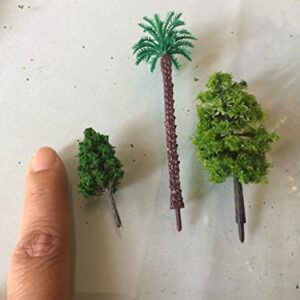 29pcs Mixed Model Trees 1.5-6 inch(4-16 cm), OrgMemory Ho Scale Bushes, Diorama Supplies, Plastic Trees for Projects, Model Train Scenery with No Bases