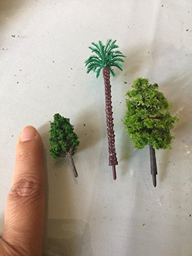 29pcs Mixed Model Trees 1.5-6 inch(4-16 cm), OrgMemory Ho Scale Bushes, Diorama Supplies, Plastic Trees for Projects, Model Train Scenery with No Bases