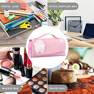 Pencil Pouch for Girls, Multi Compartments Large Capacity Pencil Pouch Pen Bag for Teen Girl Women,Students Adults Stationery Organizer Makeup Bag