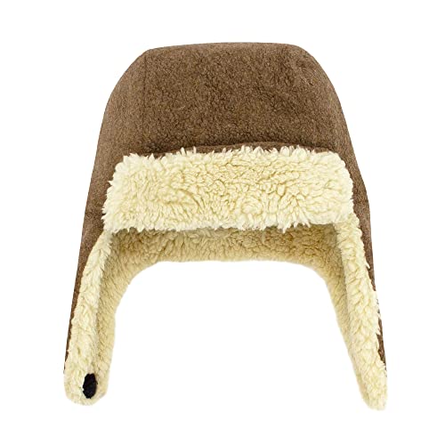 Zutano Cozie Fleece Unisex Toddler and Baby Trapper Hat, Cold-Weather Hat for Little Boys and Girls, Mocha Heather, 6 Months