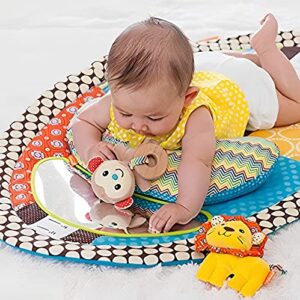 tummy time toys for babies 0-12 month play activity gym with pillow and floor mirror tummy time mat for newborn baby boy or girl