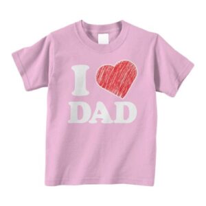 threadrock little boys’ i love dad toddler t-shirt 2t pink