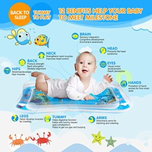 VOCH GALA Inflatable Tummy Time Water Mat, Baby Toys for 3 6 9 12 Months Infant Boys Girls, Ideal Gift for Baby to Meet Milestone