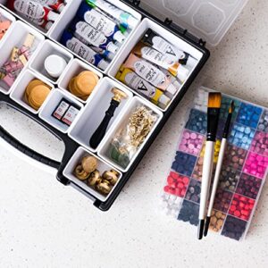 HOPPLER Organizer For Beads, Bolts, Screws, Wax Seal Kit Tools, Craft Supplies, Fishing Tackle, And More. Great Hardware Organizer For Bead Storage And Wax Sealing Supplies To Help Stay Creative.