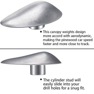 2.5 Ounce Incremental Car Canopy Weights Tungsten Weight Compatible with Pinewood Car Derby Weights