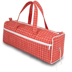 prym dachshund needlework bag & organizer travel bag, coral