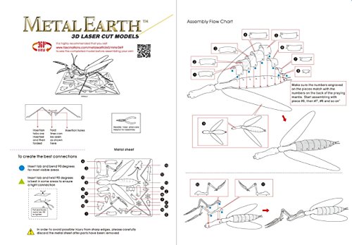 Metal Earth Fascinations Praying Mantis 3D Metal Model Kit