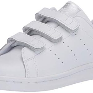 adidas Originals Kids Stan Smith Sneaker, White/White/Black, 9 US Unisex Toddler