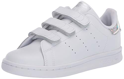 adidas Originals Kids Stan Smith Sneaker, White/White/Black, 9 US Unisex Toddler