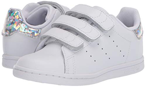 adidas Originals Kids Stan Smith Sneaker, White/White/Black, 9 US Unisex Toddler