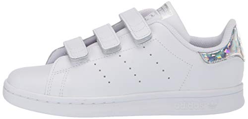 adidas Originals Kids Stan Smith Sneaker, White/White/Black, 9 US Unisex Toddler