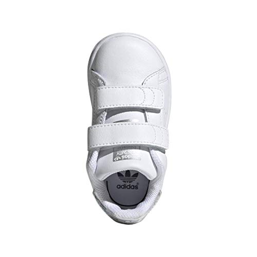 adidas Originals Kids Stan Smith Sneaker, White/White/Black, 9 US Unisex Toddler