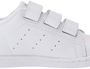 adidas Originals Kids Stan Smith Sneaker, White/White/Black, 9 US Unisex Toddler