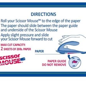 Westcott Scissor Mouse Paper Trimmer, Safe Rotary Cutter for Kids & Crafters, Assorted Colors