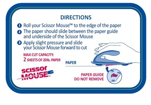 Westcott Scissor Mouse Paper Trimmer, Safe Rotary Cutter for Kids & Crafters, Assorted Colors