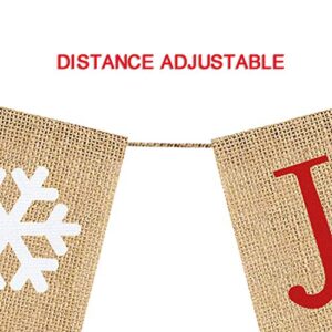 Burlap Joy Banner | Christmas Bunting Banner | Rustic Christmas Decorations | Holiday Banner| Holiday Decorations| Home Mantle Fireplace Decor