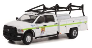 greenlight 46100-e dually drivers series 10 – 2018 ram 3500 dually service bed – san diego county fire department – u.s. fish & wildlife fire management 1:64 scale diecast