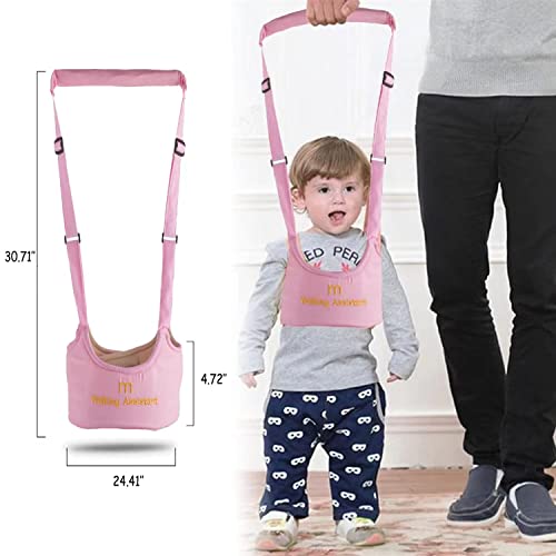 YESTIC Adjustable Baby Walking Harness Toddler Harness Assistant Belt for Learning Walk Easy-to-Wear Walking Learning Helper for Boys Girls. (Pink)