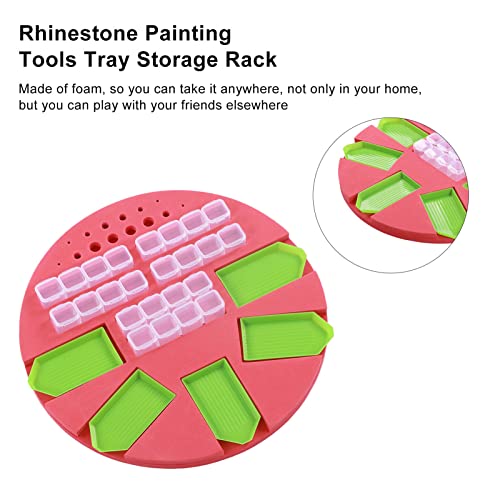 Pssopp Rhinestone Painting Tools Tray Storage Rack, Rhinestone Painting Tools Accessories Kit Storage Containers for DIY Craft Arts