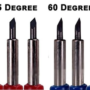 6-Pack Roland Type Replacement Carbide Blade Set 45 + 60 deg