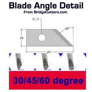 6-Pack Roland Type Replacement Carbide Blade Set 45 + 60 deg