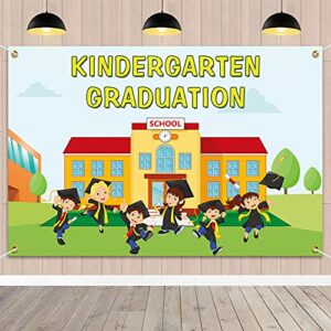 pakboom kindergarten graduation backdrop banner class for 2022 graduation party decorations supplies background decor for kids children – 3.9 x 5.9ft