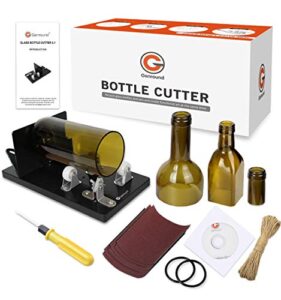 bottle cutter, genround upgrade 2.1 glass bottle cutter machine for round, square and oval bottle cutting | cut bottle from neck to bottom | glass cutter bottle cutting tool for diy projects