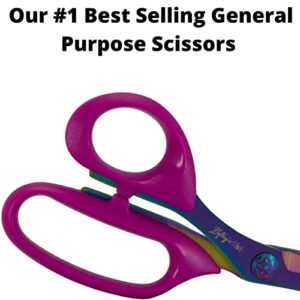 Lefty’s Left Handed Scissors - Stainless Steel Durable Blades - Great for Sewing, Cutting Fabric, Kitchen, General Purpose, School items - Gifts for Left-Handed People, Adults, Student, Men and Women