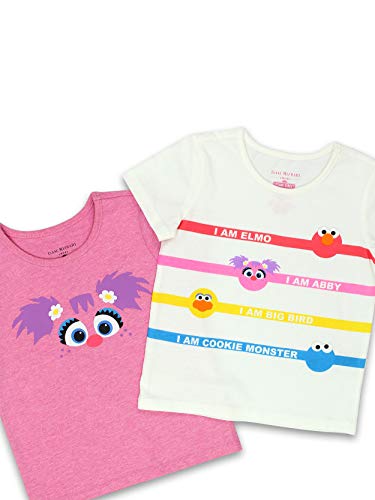 Isaac Mizrahi Loves Sesame Street Elmo Toddler Baby Short Sleeve T-Shirt Tee (2T, White)