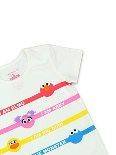 Isaac Mizrahi Loves Sesame Street Elmo Toddler Baby Short Sleeve T-Shirt Tee (2T, White)