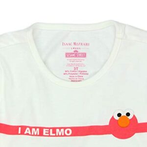 Isaac Mizrahi Loves Sesame Street Elmo Toddler Baby Short Sleeve T-Shirt Tee (2T, White)