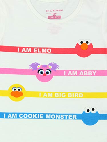 Isaac Mizrahi Loves Sesame Street Elmo Toddler Baby Short Sleeve T-Shirt Tee (2T, White)