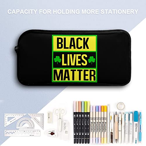 Black Lives Matter Pencil Case Stationery Pen Pouch Portable Makeup Storage Bag Organizer Gift