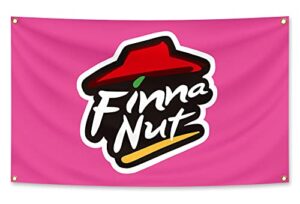 isvian finna nut flag 3x5 ft funny banner , resistance fading durable 3×5 feet banner, man cave wall flag with brass grommets for college dorm room decor,tailgates,parties,gift.