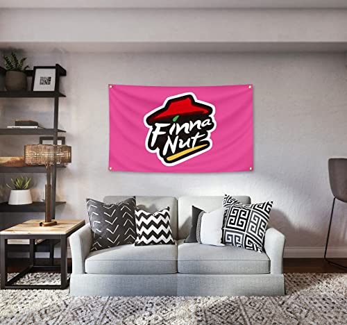 Isvian Finna Nut Flag 3X5 Ft Funny Banner , Resistance Fading Durable 3x5 Feet Banner, Man Cave Wall Flag with Brass Grommets for College Dorm Room Decor,Tailgates,Parties,Gift.