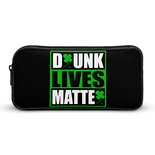 Drunk Lives Matter Pencil Case Stationery Pen Pouch Portable Makeup Storage Bag Organizer Gift