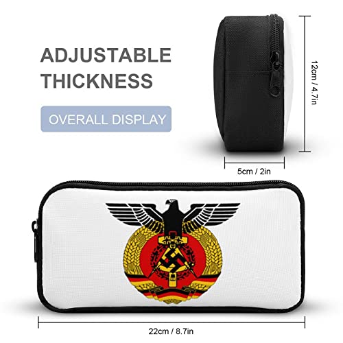 Coat of Arms of Germany Logo Pencil Case Stationery Pen Pouch Portable Makeup Storage Bag Organizer Gift