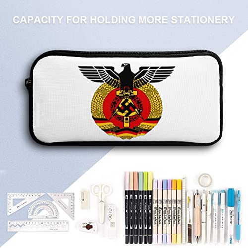 Coat of Arms of Germany Logo Pencil Case Stationery Pen Pouch Portable Makeup Storage Bag Organizer Gift