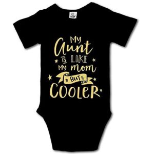 furmall my aunt is like my mom but cooler infant climbing bodysuit short sleeve romper jumpsuit cotton baby pink