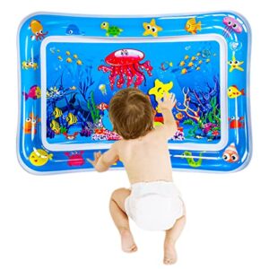 sunshine-mall octopuses inflatable mat premium baby water play mat for kids and toddlers baby toys for 3 to 24 months, strengthen your baby’s muscles (70x50cm)