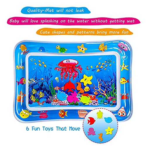 SUNSHINE-MALL Octopuses Inflatable Mat Premium Baby Water Play Mat for Kids and Toddlers Baby Toys for 3 to 24 Months, Strengthen Your Baby's Muscles (70x50cm)