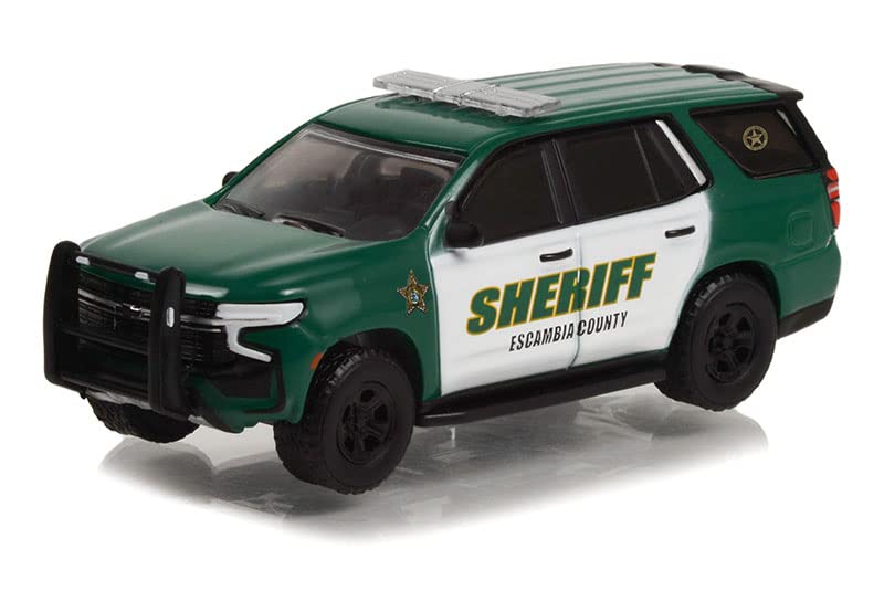 Greenlight 30381 Hot Pursuit - 2021 Chevy Tahoe Police Pursuit Vehicle (PPV) - Escambia County Sheriff, Pensacola, Florida (Hobby Exclusive) 1:64 Scale Diecast