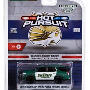 Greenlight 30381 Hot Pursuit - 2021 Chevy Tahoe Police Pursuit Vehicle (PPV) - Escambia County Sheriff, Pensacola, Florida (Hobby Exclusive) 1:64 Scale Diecast