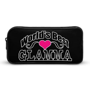 world’s best glamma pencil case stationery pen pouch portable makeup storage bag organizer gift