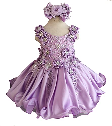 Jenniferwu G535 Infant Toddler Baby Newborn Little Girl's Pageant Party Birthday Dress Lilac Size 12-18Mos