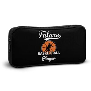 Future Basketball Player Pencil Case Stationery Pen Pouch Portable Makeup Storage Bag Organizer Gift