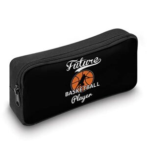 Future Basketball Player Pencil Case Stationery Pen Pouch Portable Makeup Storage Bag Organizer Gift