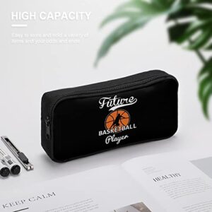 Future Basketball Player Pencil Case Stationery Pen Pouch Portable Makeup Storage Bag Organizer Gift