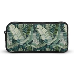tropical camo leaf pencil case stationery pen pouch portable makeup storage bag organizer gift